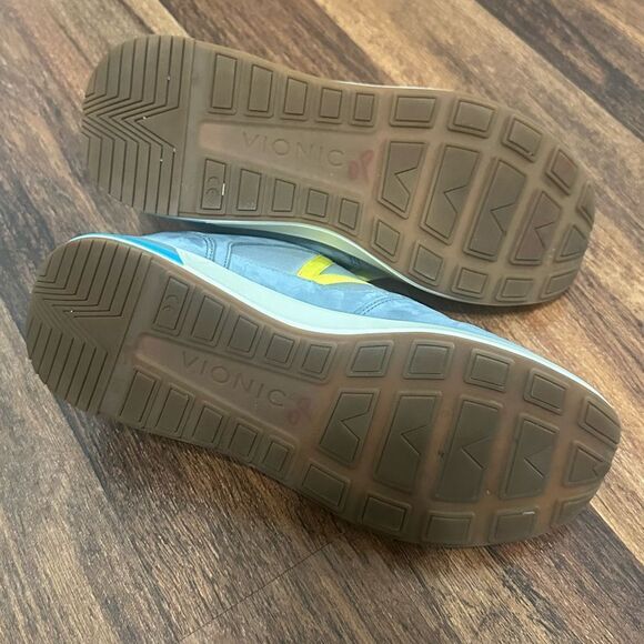 Vionic Gray and Yellow Athletic Sneakers - Picture 10 of 10